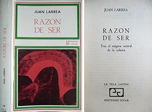 Immagine del venditore per Razn de Ser. Tras el enigma central de la cultura. venduto da Hesperia Libros