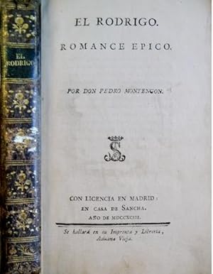 Imagen del vendedor de El Rodrigo. Romance pico. a la venta por Hesperia Libros