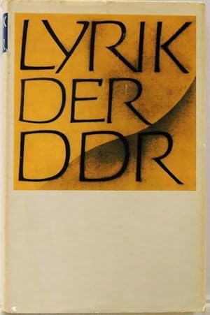 Bild des Verkufers fr Lyrik der DDR zum Verkauf von Peter-Sodann-Bibliothek eG