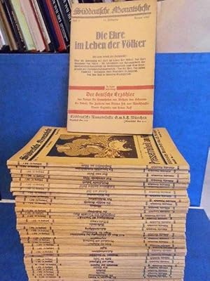 Bild des Verkufers fr Sddeutsche Monatshefte (Konvolut: 37 Hefte aus den Jahrgngen 1925-1931) Enthlt Jg. 1925/26: Hefte 4,11,12; Jg. 1926/27: Hefte 1-12 kompl.; Jg. 1927/28: Hefte 1-7,9,11; Jg. 1928/29: 1-10,12; Jg. 1930/31: 3. Darunter die Themenhefte: "Die Fremdenlegion", "Die Wohnungsnot", "Rote Kindererziehung", "Die deutsche Seemacht", "Die Rassenfrage", "Massenwahn", "Rassenhygiene" zum Verkauf von Eugen Kpper