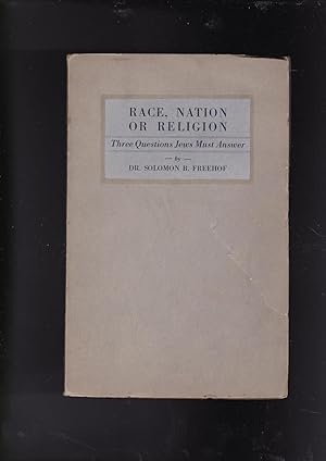 Seller image for RACE, NATION OR RELIGION Three Questions Jews Must Answer for sale by Meir Turner