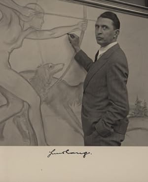 Hans Lang (1898-1971), Maler und Illustrator. Portraitfotografie. Künstlerabzug (Vintageprint). H...
