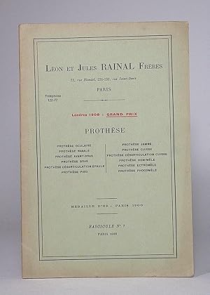 Seller image for Prothse. Lon & Jules Rainal Frres, Fascicule No. 7. [Medical Instruments Trade Catalogue]. for sale by Librarium of The Hague