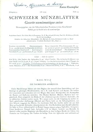 Schweizer Münzblätter . Gazette numismatique Suisse