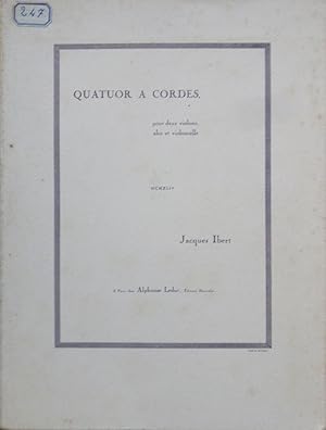 Seller image for Quatuor  Cordes, pour deux violons, alto et violoncelle for sale by Bouquinerie L'Ivre Livre