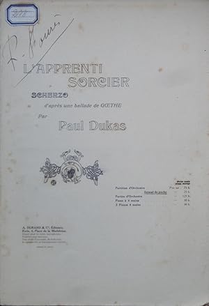 Seller image for L'apprenti sorcier, Scherzo d'aprs une ballade de Goethe for sale by Bouquinerie L'Ivre Livre