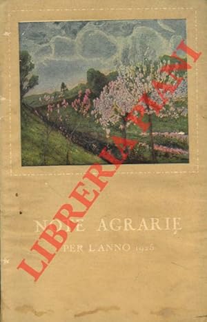 Note agrarie per il 1925.