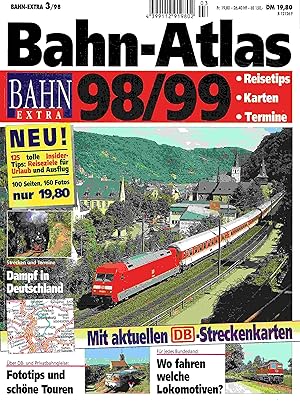 Bild des Verkufers fr Bahn Extra 3/98: Bahn-Atlas 98/99: Reisetips, Karten, Termine. zum Verkauf von Antiquariat Bernhardt