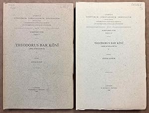 Bild des Verkufers fr Theodorus Bar Koni Liber Scholiorum I-II (Syriac text) (complete set) zum Verkauf von Meretseger Books