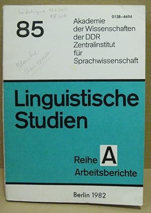 Plansprache und Nationalsprache. Einige Probleme der Wortbildung des Esperanto und des Deutschen ...