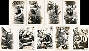 Midget race car show, 40s Ohio (Collection of 9 vintage photographs)