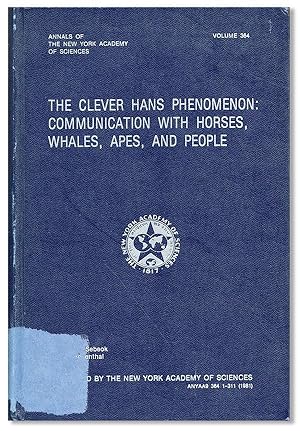 Seller image for The Clever Hans Phenomenon: Communications with Horses, Whales, Apes, and People for sale by Lorne Bair Rare Books, ABAA