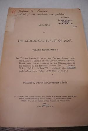 The tertiary igneous rocks of the Pakokku district and the Salingyi township of the Lower Chindwi...