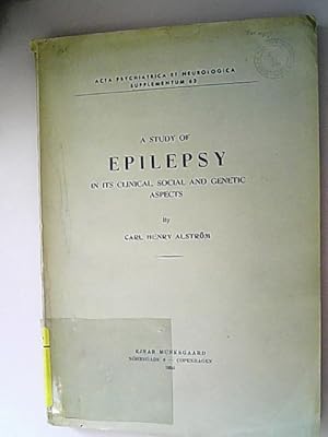 Bild des Verkufers fr A study of Epilepsy in its clinical, social and genetic Aspects. zum Verkauf von Antiquariat Bookfarm