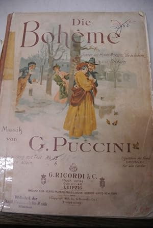 Imagen del vendedor de Die Boheme. Clavierauszug mit Text. a la venta por Antiquariat Bookfarm