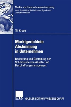 Imagen del vendedor de Marktgerichtete Abstimmung in Unternehmen a la venta por Antiquariat Bookfarm