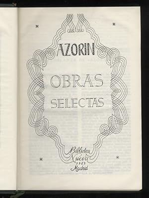 Imagen del vendedor de Obras selectas. a la venta por Libreria Oreste Gozzini snc