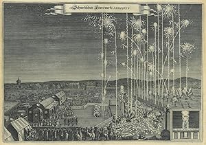 FEUERWERK. - Nürnberg. "Schwedischen Feuerwerks. Anno 1650". Kaiserliches Friedensfeuerwerk auf d...