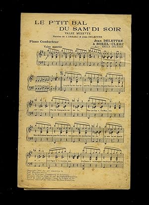 Seller image for Le P'tit bal du Sam'di soir (Valse) [Musicians Vintage French Sheet Music for Piano] for sale by Little Stour Books PBFA Member