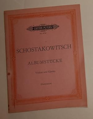 Bild des Verkufers fr Albumstucke - Violine und Klavier Bearbeitet / Violin and Piano zum Verkauf von David Bunnett Books