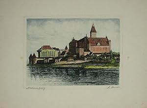 Radierung "Marienburg" Danzig (4),