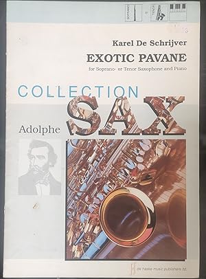 Immagine del venditore per Exotic Pavane for Soprano - or Tenor Saxophone and Piano venduto da Shore Books