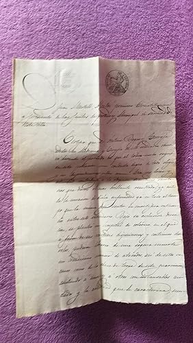 DOCUMENTO ORIGINAL DE JOAN MARTELL DOMENECH ALCALDE DE REUS 1854