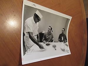 Original Nasa B/W Photograph Of Cape Canaveral Astronaut Quarters Chef Louis Harsell Serving The ...