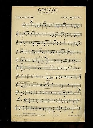 Imagen del vendedor de Coucou (Valse Imitative) [Musicians Vintage French Sheet Music for the Trumpet] a la venta por Little Stour Books PBFA Member