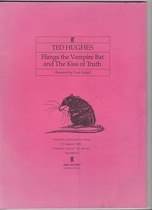 Seller image for Ffangs the Vampire Bat and The Kiss of Truth [Advanced Copy] for sale by The Bookshop at Beech Cottage