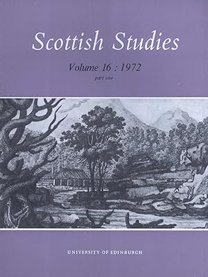 Imagen del vendedor de Scottish Studies: The Journal of the School of Scottish Studies, University of Edinburgh, Volume 16, Part 1 a la venta por Masalai Press