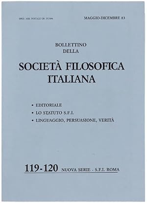 BOLLETTINO DELLA SOCIETA' FILOSOFICA ITALIANA. Nuova Serie: NN. 119/120, maggio/dicembre 1983: