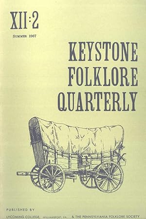Bild des Verkufers fr Keystone Folklore Quarterly, Volume 12, Number 2 zum Verkauf von Masalai Press