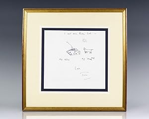 Tom Stoppard Original Signed Drawing.