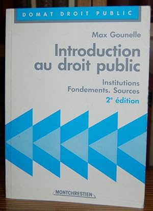 Bild des Verkufers fr INTRODUCTION AU DROIT PUBLIC. Institutions. Fondements. Sources zum Verkauf von Fbula Libros (Librera Jimnez-Bravo)