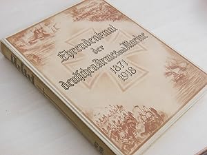 Bild des Verkufers fr Ehrendenkmal der deutschen Armee und Marine. 1871-1918. Volks-Ausgabe. zum Verkauf von Antiquariat Hamecher
