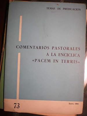 Imagen del vendedor de Comentarios pastorales a la Encclica Pacem in Terris. I. La paz en el orden. Temas de predicacin 73 a la venta por Librera Antonio Azorn