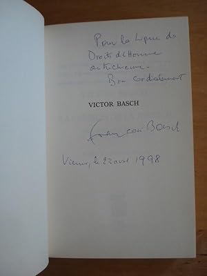 Bild des Verkufers fr Victor Basch ou La Passion de la Justice - De l'affaire Dreyfus au crime de la Milice zum Verkauf von Antiquariat Birgit Gerl