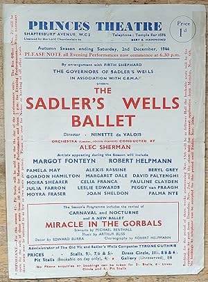 The Sadler's Wells Ballet 1944 Autumn Season repertoire