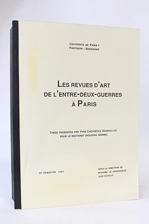 Les revues d'art de l'entre-deux guerres à Paris