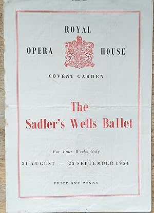 The Sadler's Wells Ballet 31 August - 25 September 1954