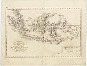 Antique Map of the Islands of Indonesia by J. van den Bosch (1818)