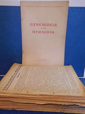 Genealogie und Heraldik Jge. 1-3 (1948-51) komplett! Zeitschrift für Familiengeschichtsforschung ...