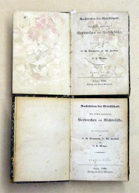 Seller image for Nachtseiten der Gesellschaft. Eine Galerie merkwrdiger Verbrechen und Rechtsflle. [1. - 8. Teil in 2 Bden.]. for sale by antiquariat peter petrej - Bibliopolium AG