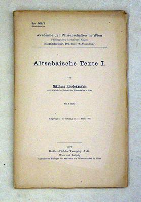 Altsabäische Texte I.