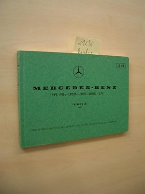 Mercedes-Benz Type 190c - 190Dc - 200 - 200 D - 230. Catalog "B".