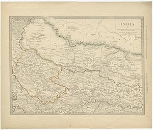 Antique Map of India by J. & C. Walker (1835)