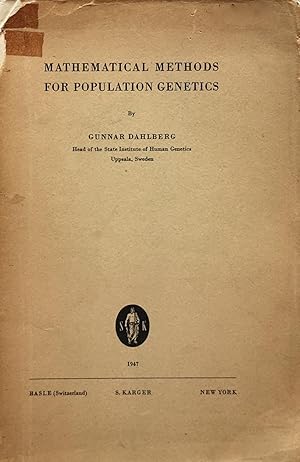 Bild des Verkufers fr Mathematical methods for population genetics zum Verkauf von Acanthophyllum Books