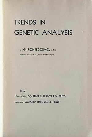 Image du vendeur pour Trends in genetic analysis mis en vente par Acanthophyllum Books