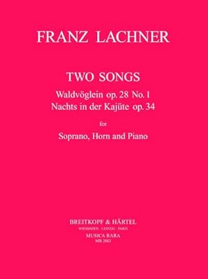 Bild des Verkufers fr 2 Songsfr Sopran, Horn und Klavier zum Verkauf von AHA-BUCH GmbH